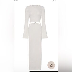 Meshki white maxi dress with cutout